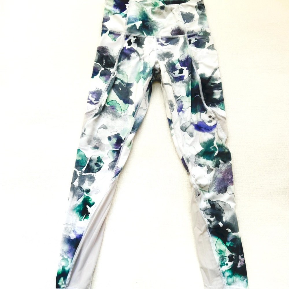 Athleta floral mesh leggings